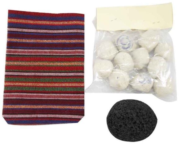 Sefidab - Set of Natural Iranian Roshor Face & Body Mask with Shower Mitt & Pumice