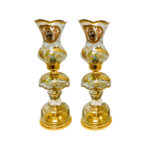 Persian Crystal Luster Lamp Traditional Laleh Shaped Shah Abbasi Golden
