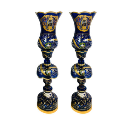 Persian Crystal Luster Lamp Traditional Laleh Shaped Shah Abbasi