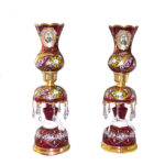 Persian Crystal Luster Lamp Traditional Laleh Shaped Shah Abbasi