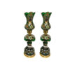 Persian Crystal Luster Lamp Traditional Laleh Shaped Shah Abbasi Green