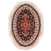 Persian Silk & Wool Blend Carpet Hand-Knotted with Oval -Medallion Design - Tabriz