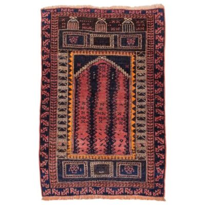 Authentic Persian Prayer Rug Hand-Knotted & Luxurious Sajada