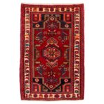 Authentic Persian Prayer Rug Hand-Knotted & Luxurious Sajada Geometric