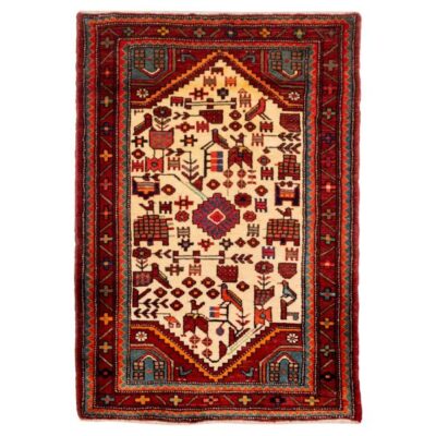 Authentic Persian Prayer Rug Hand-Knotted & Luxurious Sajada Traditional