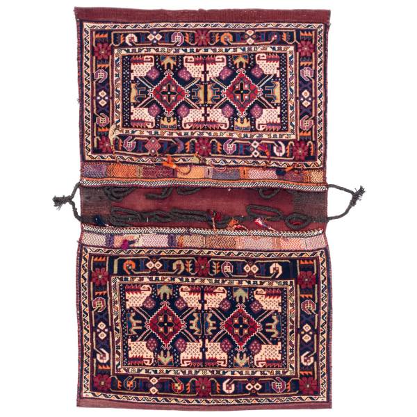Vintage Persian Saddle Bag – Handwoven & Second-Hand Tōbrag