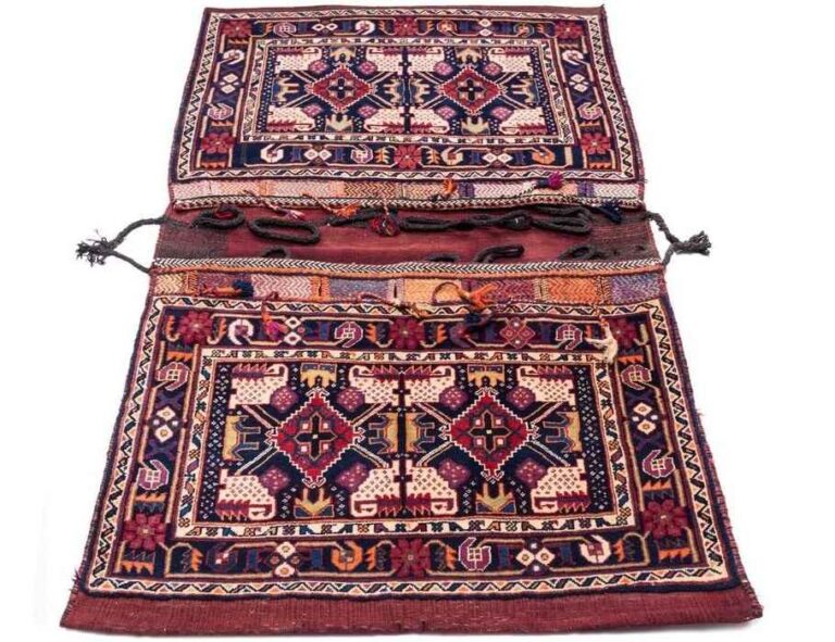 Antique Persian Handwoven Saddle bag ShopiPersia