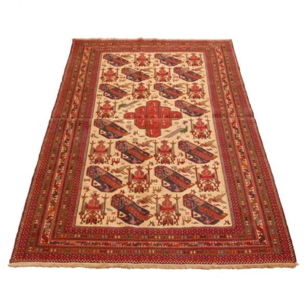 Antique Sirjan Handwoven Orange Rug