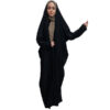 Islamic Arabic Black Chador Abaya Hejab with Sleeves for Women and Praying - TChador