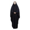 Islamic Arabic Black Chador Abaya Hejab for Women and Praying - Crepe Fabric