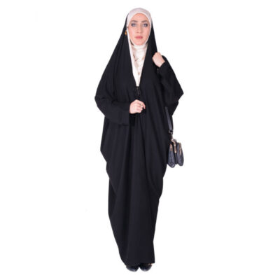 Islamic Arabic Black Chador Abaya Hejab with Sleeves for Women and Praying – Emirati