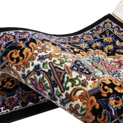 Hand-Knotted Persian Carpet Theme Silk Tablecloth Garden