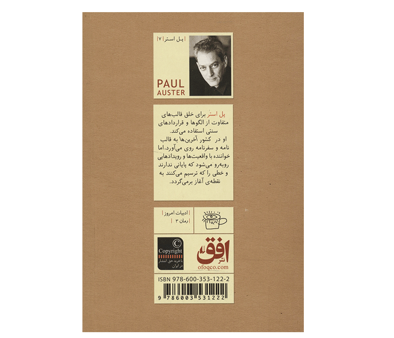 In the Country of Last Things Novel by Paul Auster (Farsi)