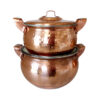 Persian Copper Stock Pot - Traditional Hammered Cooking 4 Piece Set