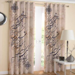 Iranian Cream Curtain Model Farsi Calligraphy