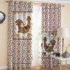 Printed Velvet Eyelet Curtain – Peacock