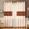 Printed Velvet Eyelet Curtain – Lux