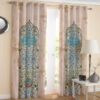 Printed Velvet Persian Eyelet Curtain