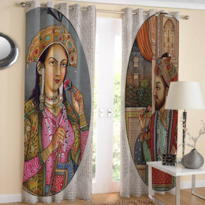 Printed Velvet Persian Eyelet Curtain – Scholars