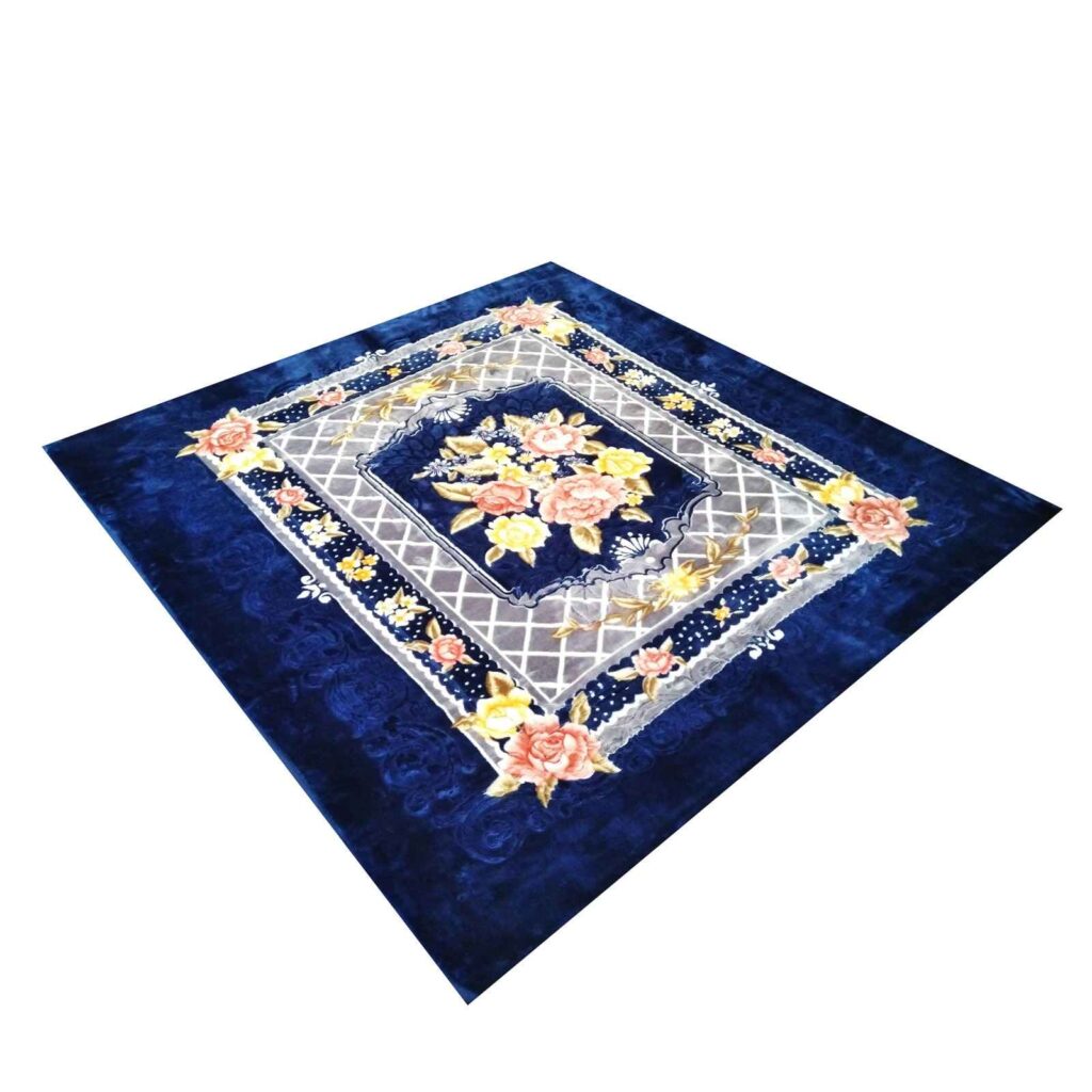 Iranian Golbaft Double Bed Blanket Model Blue Sky ShopiPersia