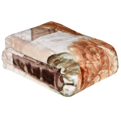Golbaft Iranian Double Bed Blanket Nescafe