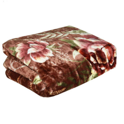 Golbaft Double Bed Blanket Size 220×240 cm Light Brown
