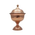 Handcrafted Persian Copper Sugar Bowl with - Hammered Diana