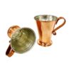 Persian Copper Cup - Handcrafted with Handle for Cold Drinks - Hammered Mesri