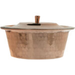 Persian Copper Stock Pot - Traditional Hammered Cooking Style
