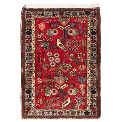 Authentic Persian Prayer Rug Hand-Knotted & Luxurious Sajada Flowers