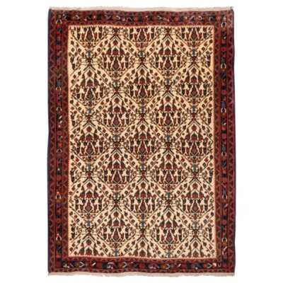 Persian Carpet Hand-Knotted with Cream Color
