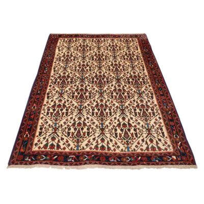 Persian Carpet Hand-Knotted with Cream Color