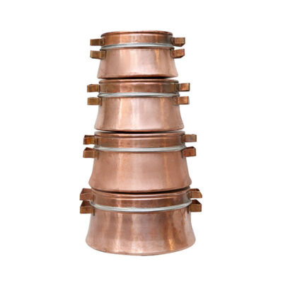 Persian Copper Stock Pot – Traditional Hammered Cooking Set of 4