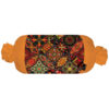 Traditional Persian Cylindrical Bolster Pillow with Velvet Fabric Naranj