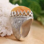 Persian Agate Silver Ring for Men Elegance Ashki