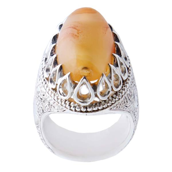 Persian Agate Silver Ring for Men Elegance Ashki