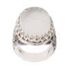 Persian Agate Silver Ring for Men Elegance White Opal