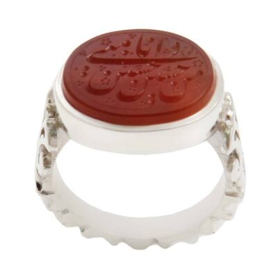 Islamic Yemeni Aqeeq Silver Ring for Men Husayn
