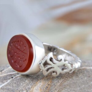 Islamic Handmade Yemeni agate Men’s Silver Ring