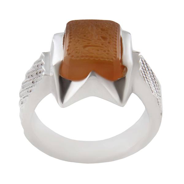 Islamic Yemeni Aqeeq Silver Ring for Men Allah