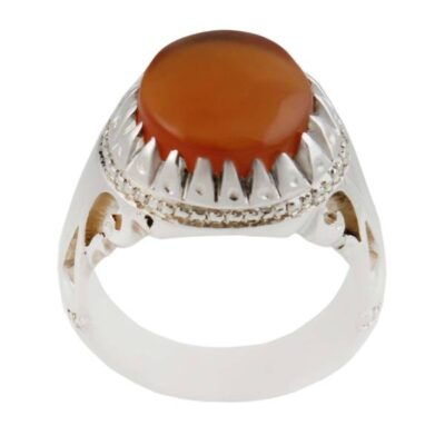 Persian Yemeni Aqeeq Silver Ring for Men Model King
