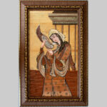 Marquetry Wood Inlay Art - Artistic Persian Lady of love