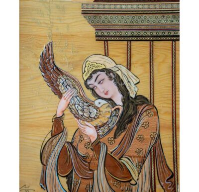 Marquetry Wood Inlay Art – Artistic Persian Lady of love