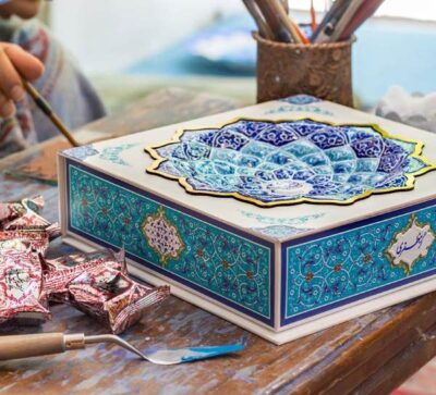 Mozaffari Gaz: 40% Pistachio – Traditional Iranian Rosewater Nougat Sweet