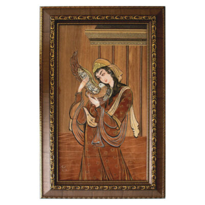 Marquetry Wood Inlay Art – Artistic Persian Lady of love