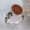 Islamic Agate Silver Ring for Men Elegance Ya Ali Madad