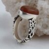 Islamic Agate Silver Ring for Men Elegance Ya Zeynab Kobra