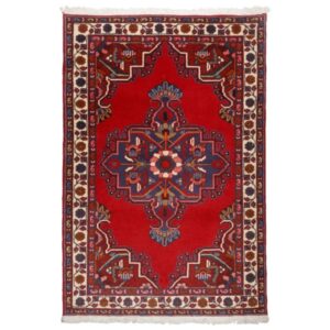 Authentic Persian Prayer Rug Hand-Knotted & Luxurious Sajada Negar