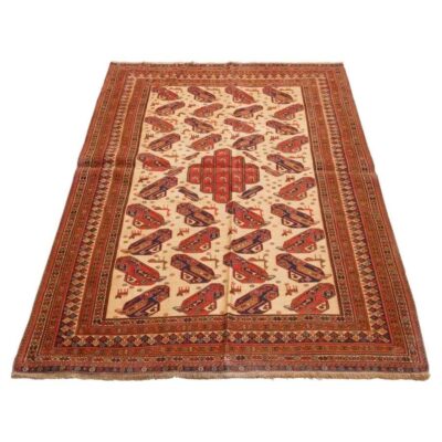 Vintage Persian Kilim Wool Rug Handwoven in Sirjan Crowded Design