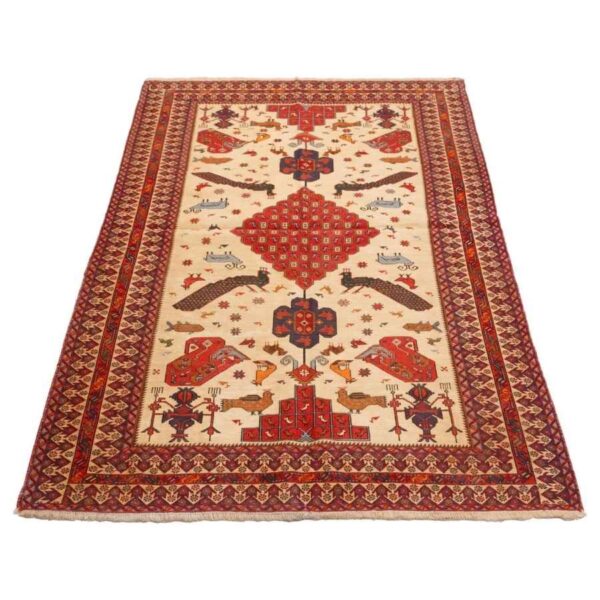 Old Sirjan Handwoven Rug Model Peacock